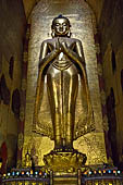 Ananda temple Bagan, Myanmar. The 9-meter-high images of standing Buddha. 